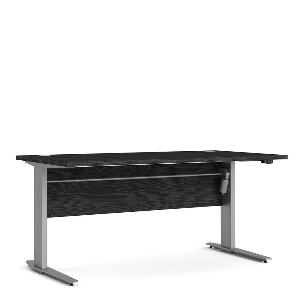 Business Pro Desk 150 cm in Black woodgrain with Height adjustable legs with electric control